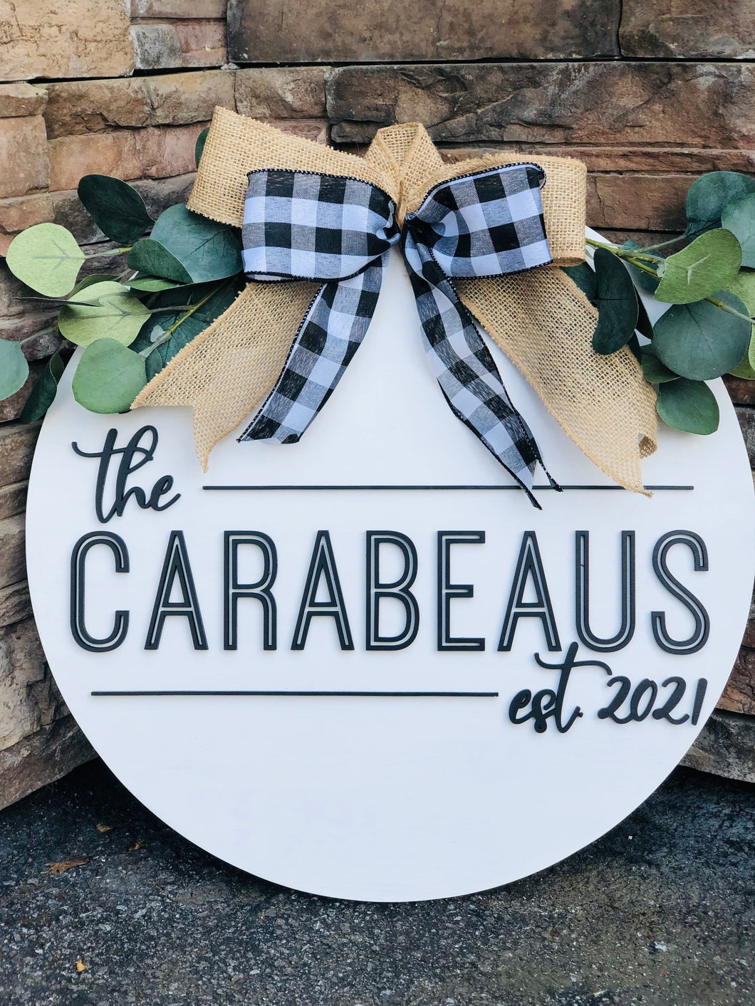 Timeless White and Black Personalized signs